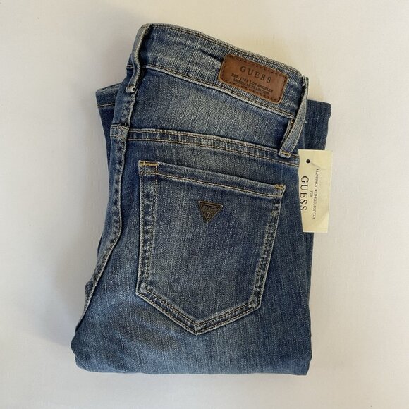 Guess Women’s Mid Rise Boot Cut Jeans Blue Size 23 - Picture 1 of 14